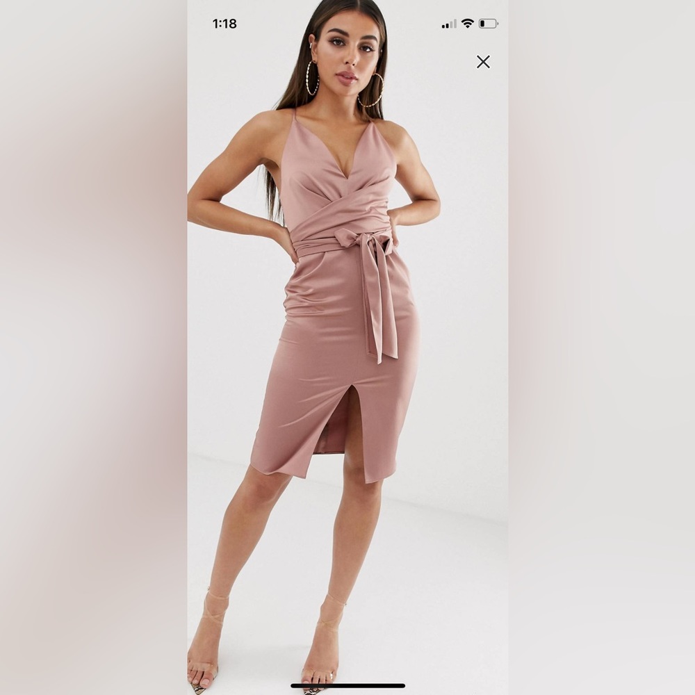 ASOS Pink Midi Dress